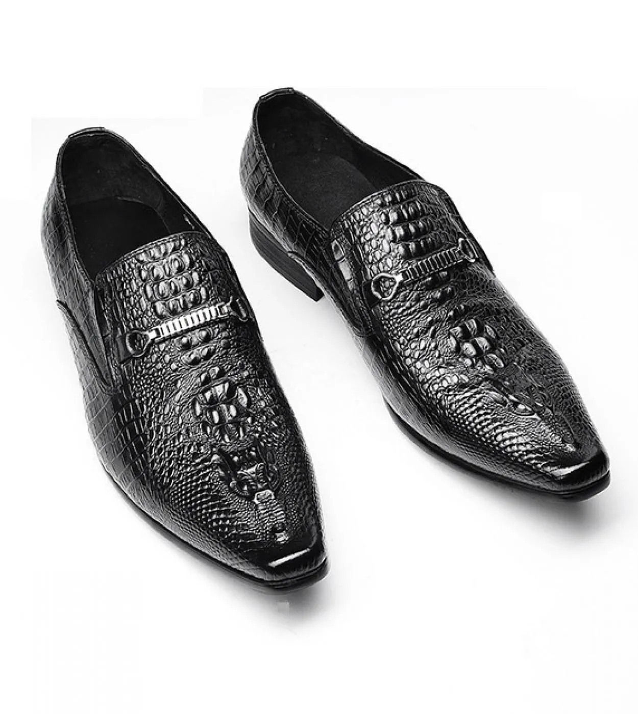 2023 Scarpe formali da uomo nuove Scarpe eleganti da uomo in vera pelle con motivo a coccodrillo da sposa per uomo Casual elegan