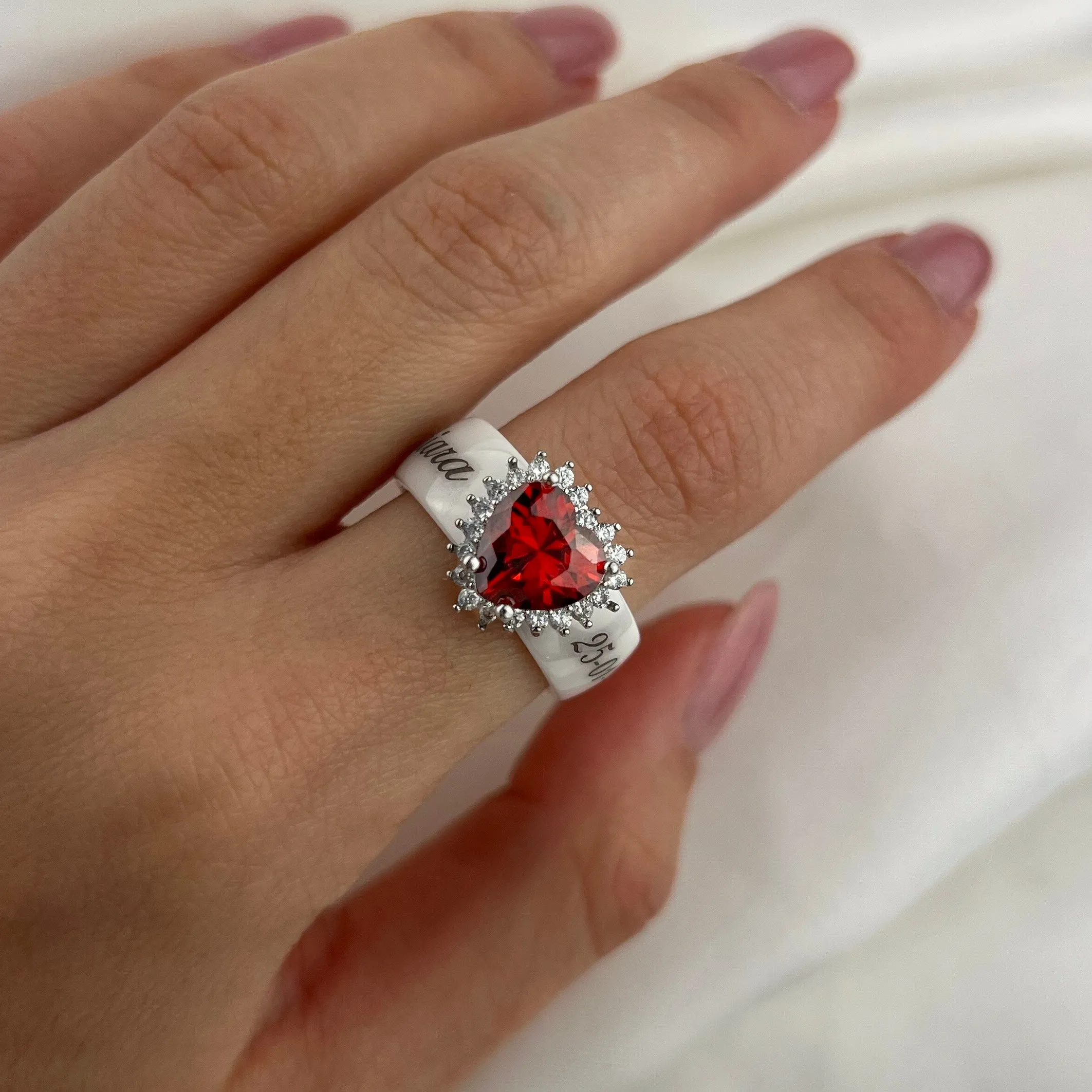 Anello Ceramic Heart