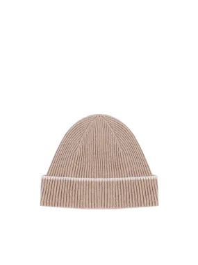 BEANIE CON RISVOLTO A COSTINE