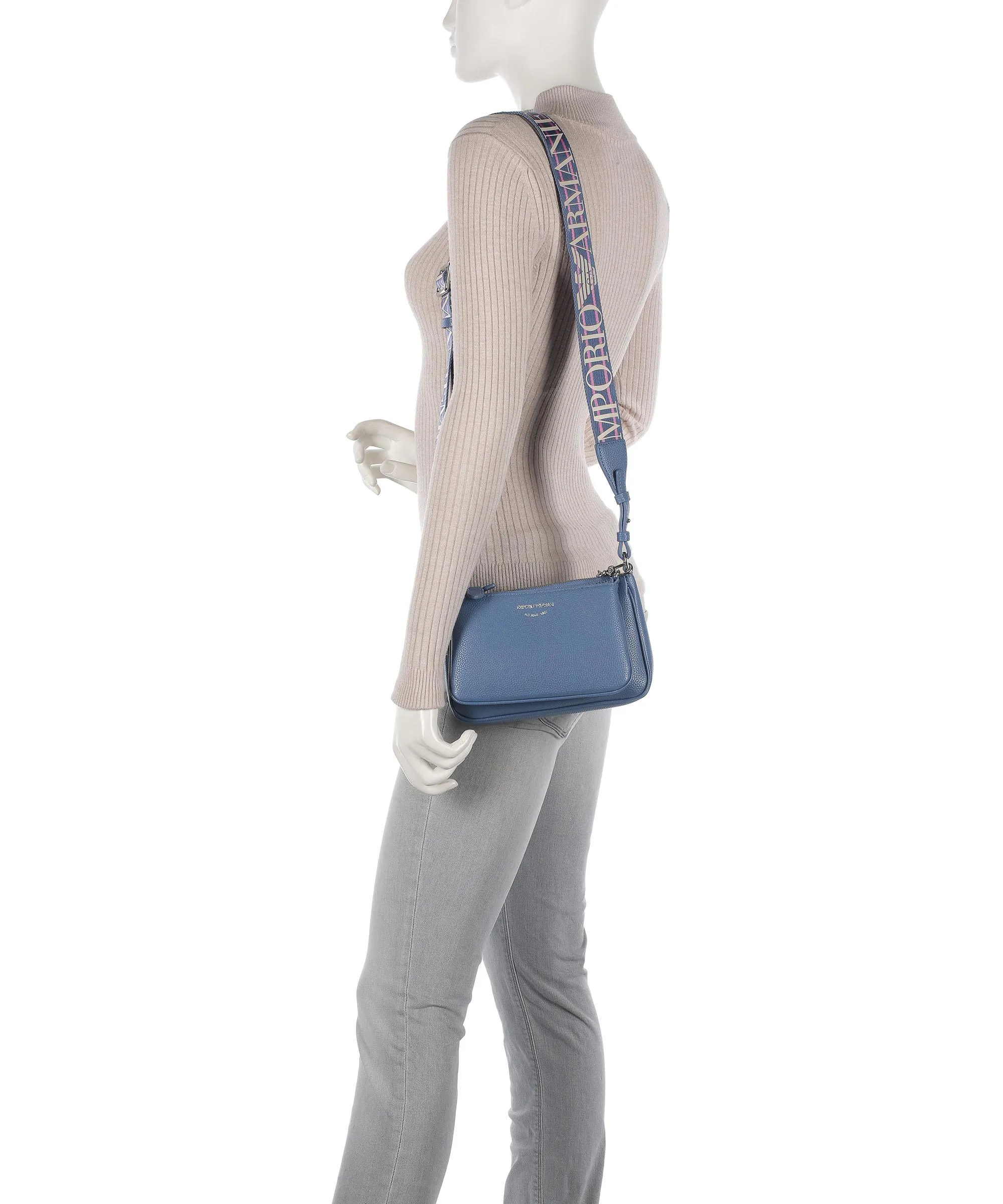  Emporio Armani Dea Borsa a tracolla pelle sintetica blu-grigio  