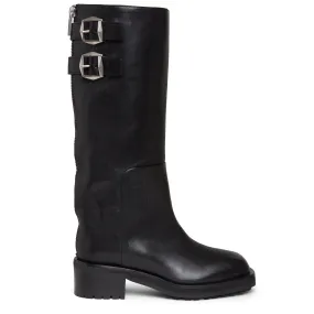 JIMMY CHOO  Stivale Brooklyn 50 in pelle nero