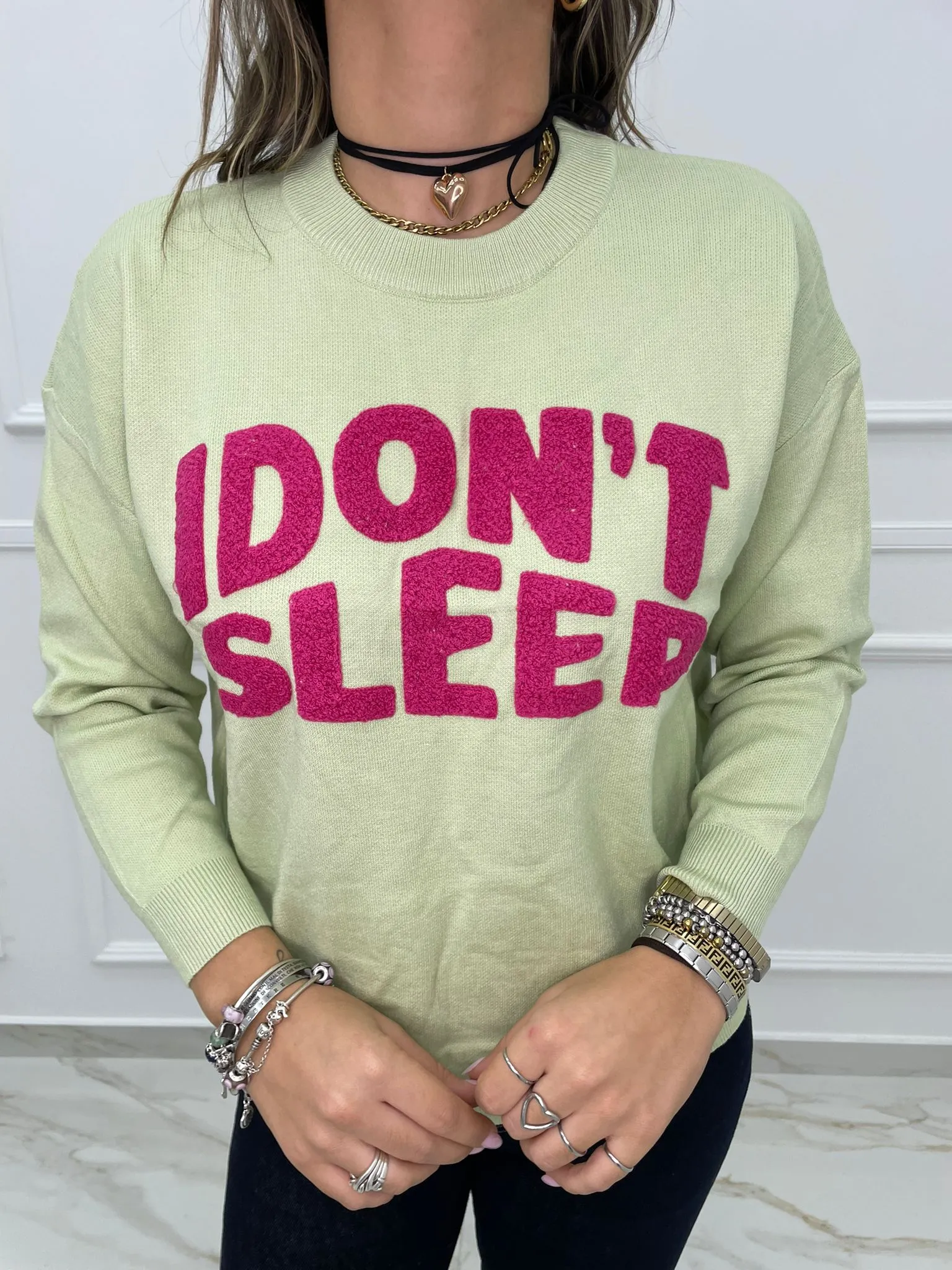 Maglione giro collo I don't sleep