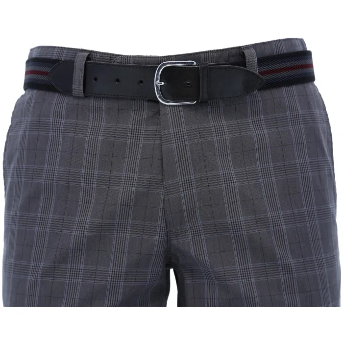 Pantaloni chino Henk ter Horst in cotone stretch Grigio a quadretti