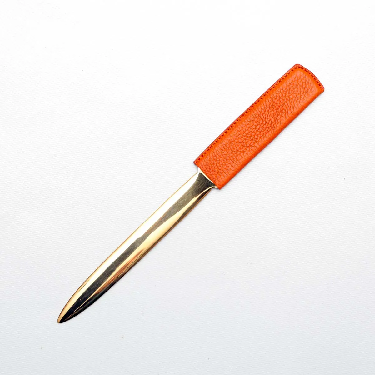 Set per Scrivania in Pelle Arancio