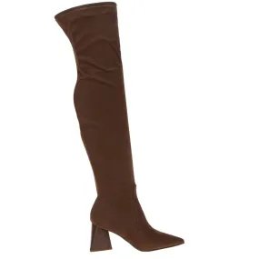 STEVE MADDEN EVERMOR STIVALE CAMOSCIO MARRONE  